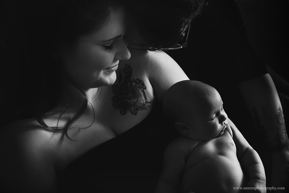 ashburn ga photographer tattooed parent newborn photos
