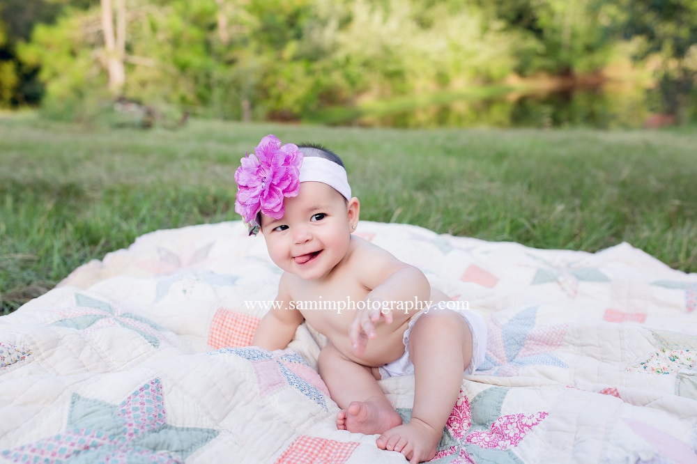 Ashburn GA photography 6 month outdoors session