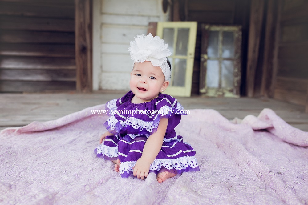 Ashburn GA photography 6 month outdoors session