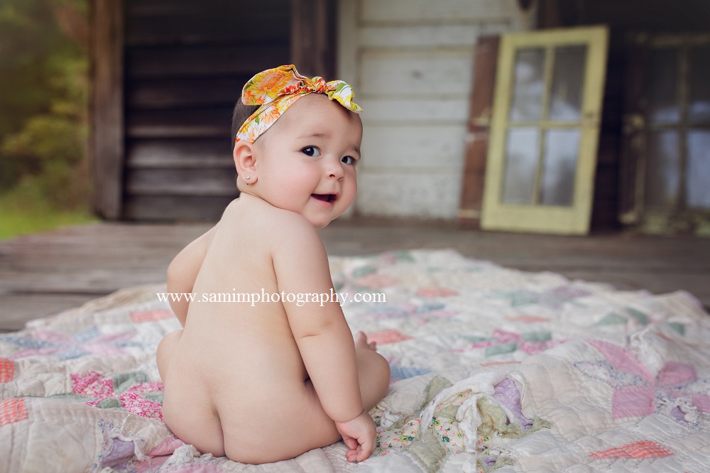 Ashburn GA photography 6 month outdoors session