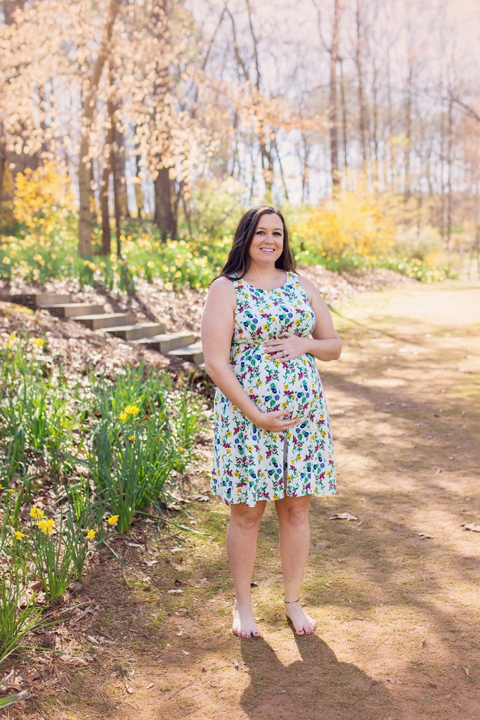 Ashburn Ga Photographer Blossoming among the daffodils spring maternity session