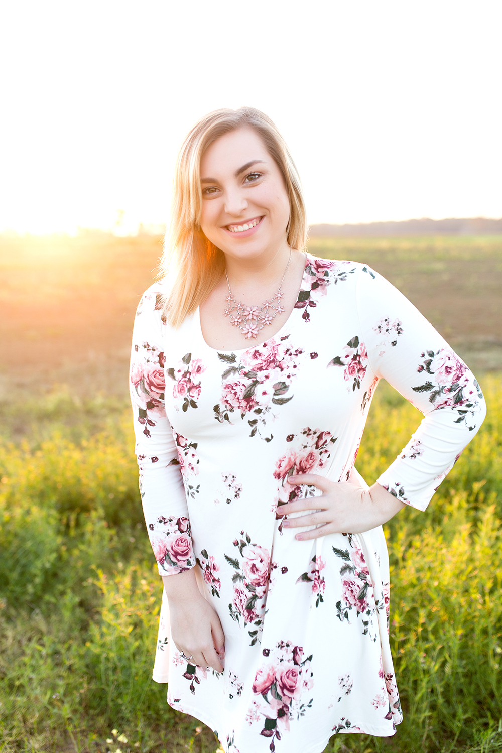 Ashburn Ga Senior Photographer styling senior session floral spring senior session