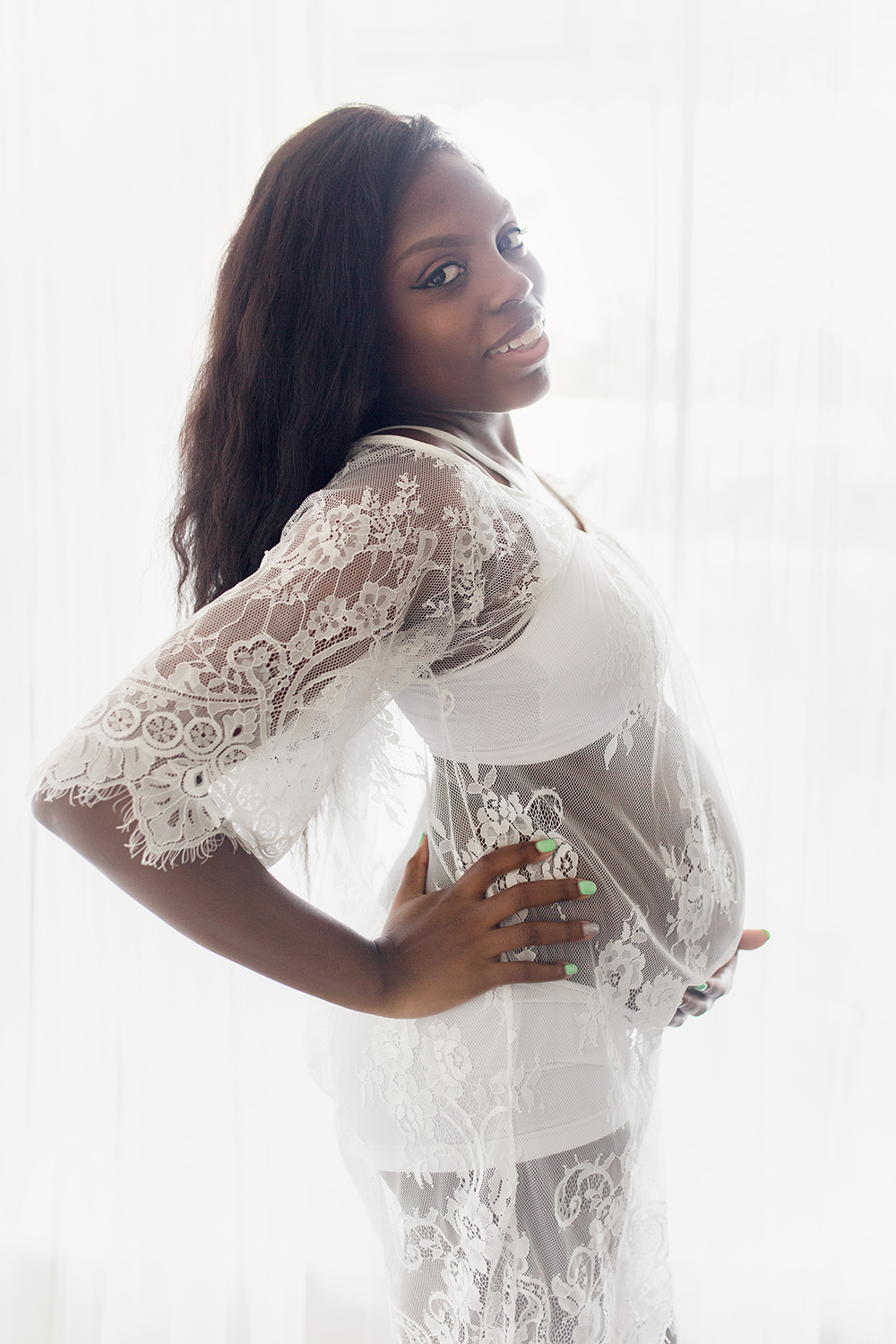 SamiM Photography Maternity boudoir Black beauty