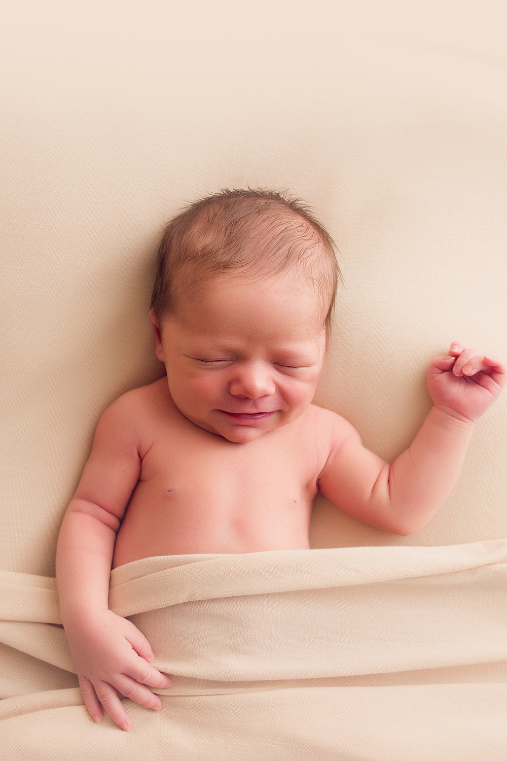 neutral newborn session newborn smile