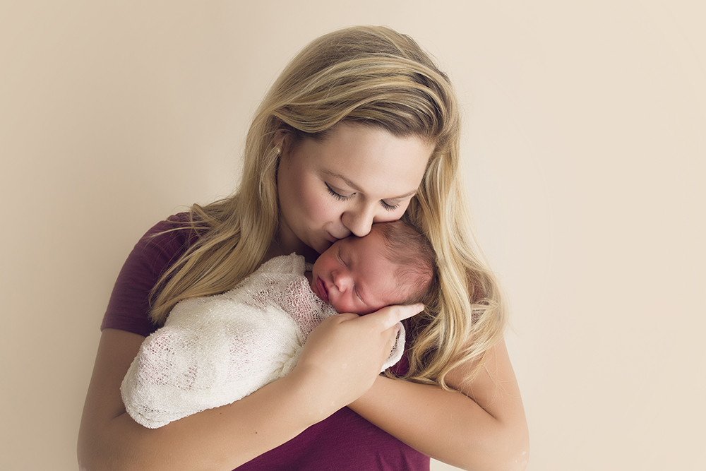 neutral newborn session newborn mommy photo