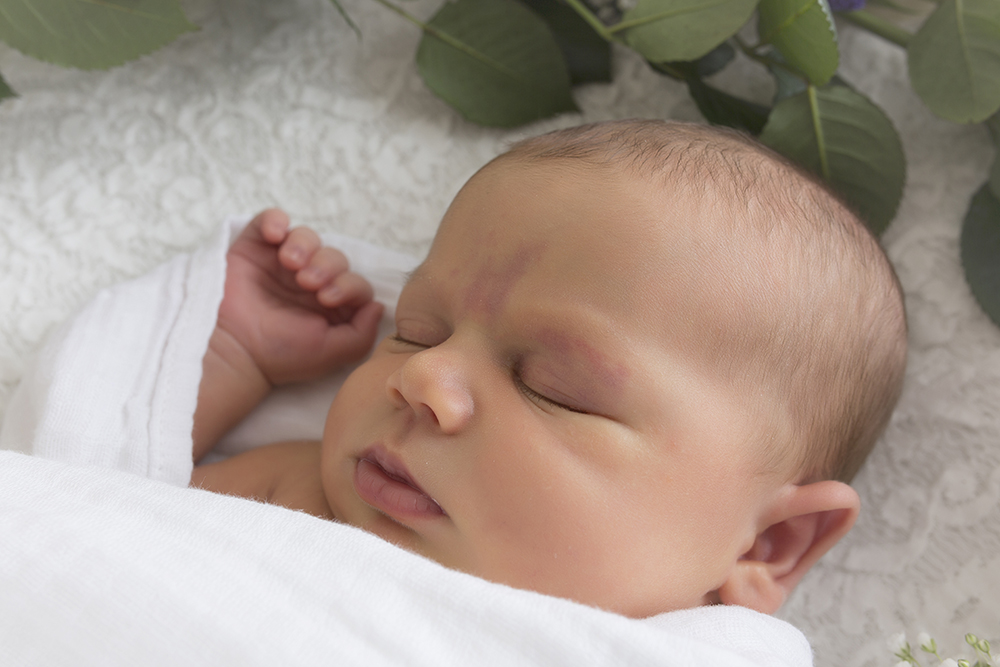 Floral Newborn Session with flowers