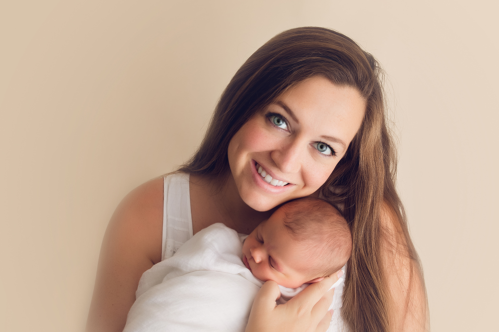 Floral Newborn Session newborn family photos newborn mom and baby photos