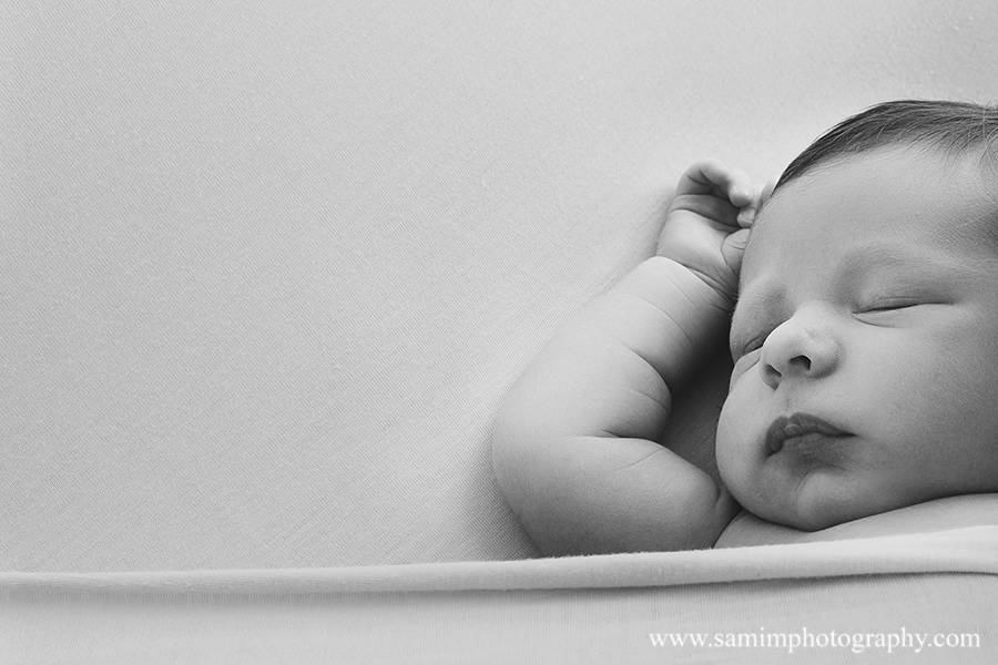 SamiM Photography little boy's newborn session newborn profile